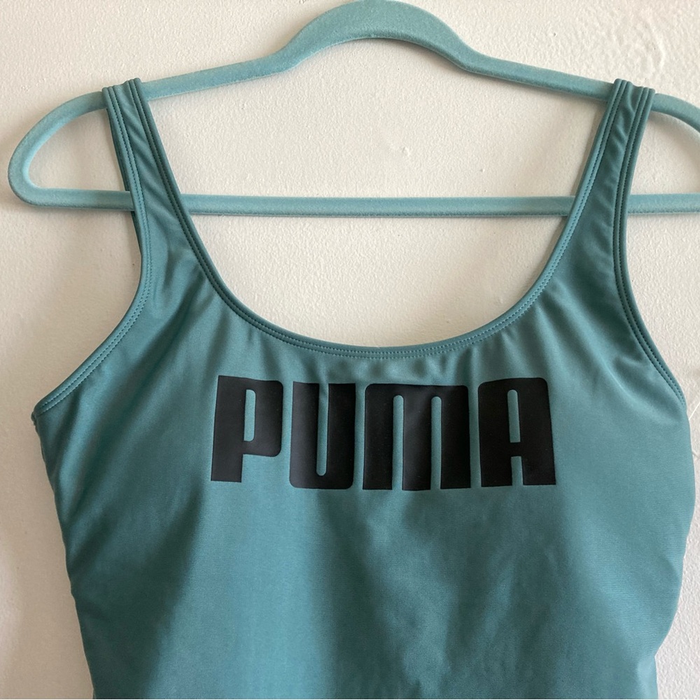 PUMA One Piece Swimsuit L Teal Green New - Picture 8 of 8